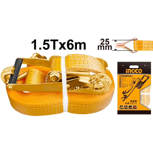 Eslinga De Carga 1,5t 6mx25mm Tipo Ratchet Ingco Hrsp262 - MARKEMSTORE