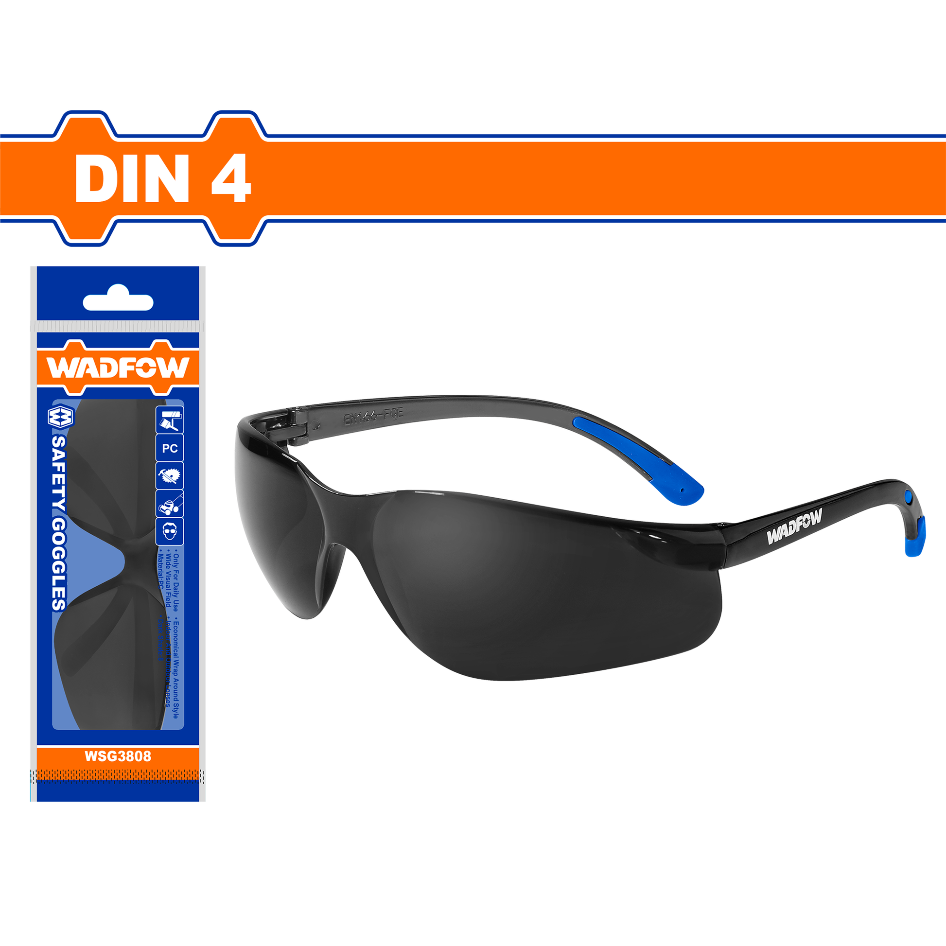 Gafas Protectoras En Pc Sombra 4 P/Int Y Ext. WADFOW REF. WSG3808 - MARKEMSTORE