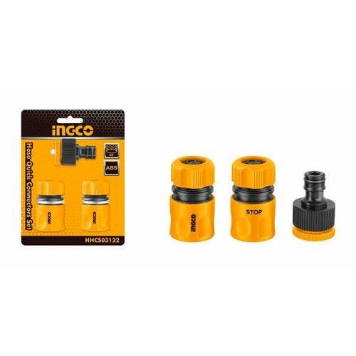 Ingco Juego De Acoples Para Manguera 3pzs Hhcs03122 - MARKEMSTORE